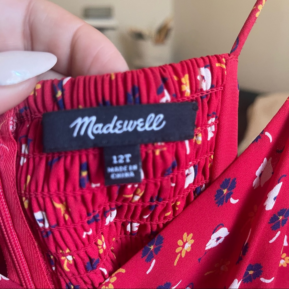 Madewell Ruched Wide Leg Jumpsuit 12T - Picture 4 of 6